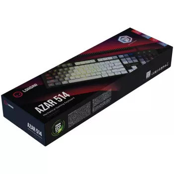 Mekaaninen näppäimistö LORGAR Azar 514 valkoinen RGB-taustavalolla, ENG-asettelu