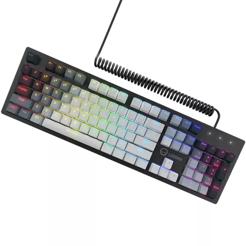 Mekaaninen näppäimistö LORGAR Azar 514 valkoinen RGB-taustavalolla, ENG-asettelu