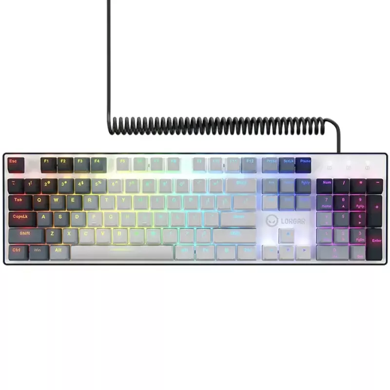 Mekaaninen näppäimistö LORGAR Azar 514 valkoinen RGB-taustavalolla, ENG-asettelu