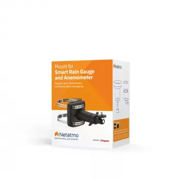 Netatmo teline Smart-sademittarille ja Smart-anemometrille, musta, Netatmo, 65 mm, 65 mm, 135 mm, 75 mm