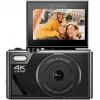 Easypix V64 Flip 20203 kompakti digikamera, 64 Mpx, 4K-video, 3 tuuman käännettävä näyttö, 18x digitaalinen zoom, WiFi
