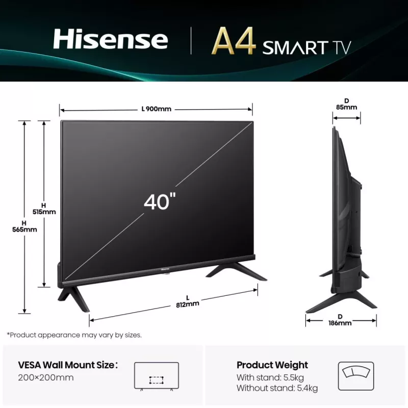 Hisense 40A4Q 101,6 cm (40