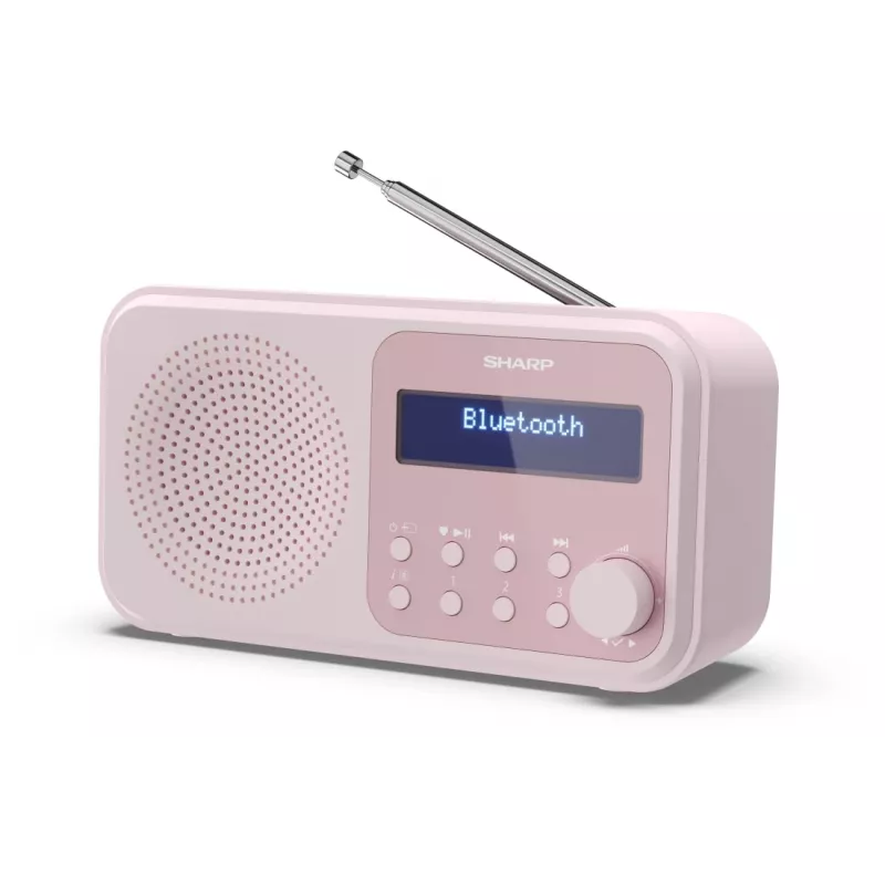 Kannettava radio Sharp DR-P420 digitaalivirittimellä DAB DAB+ FM pinkki