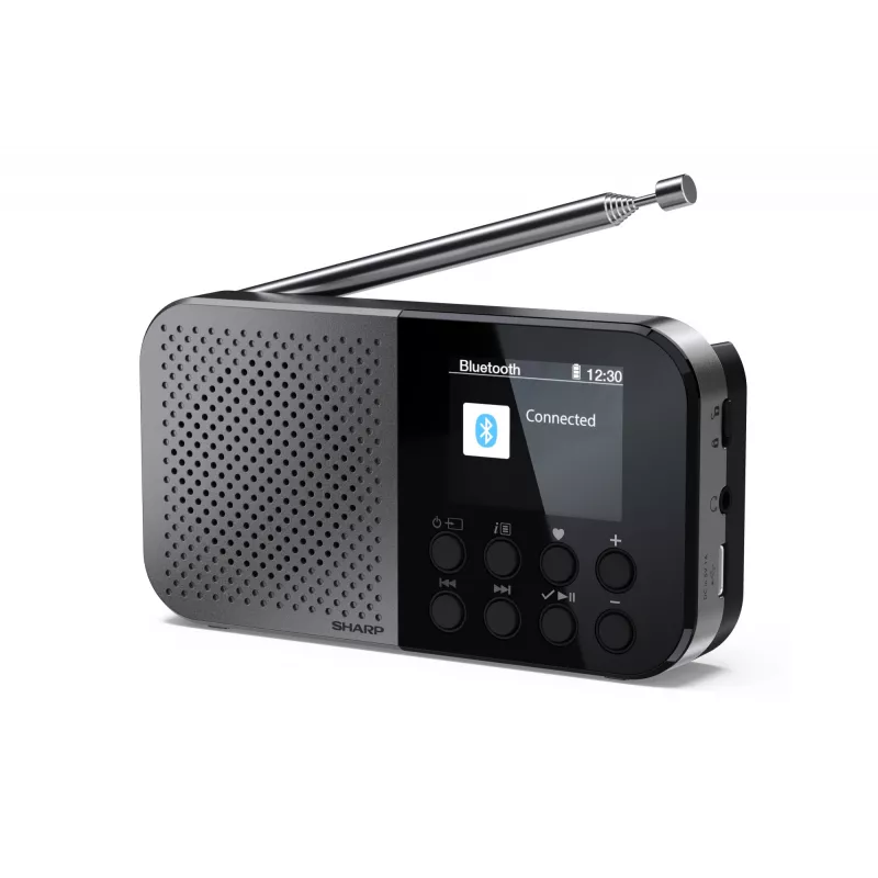 Henkilökohtainen radio Sharp DR-P520 digitaalivirittimellä DAB DAB+ FM