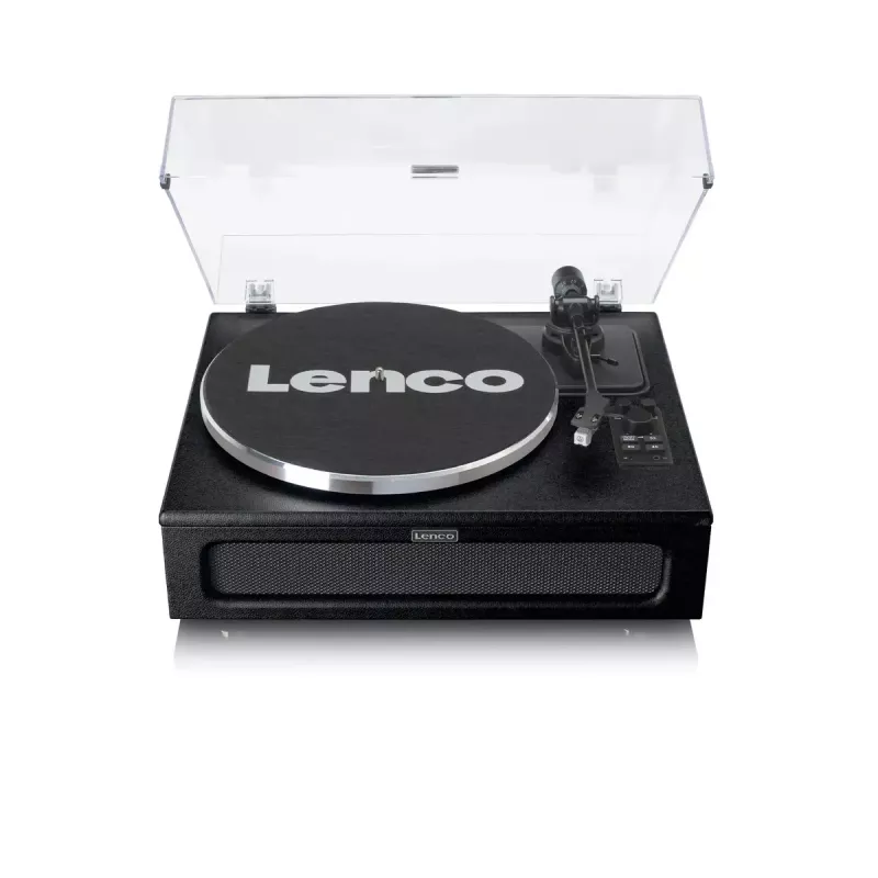 Lenco LS-430BK hihnavetoinen levysoitin, 4 sisäänrakennettua kaiutinta, Bluetooth, 40 W, 33/45 rpm, musta