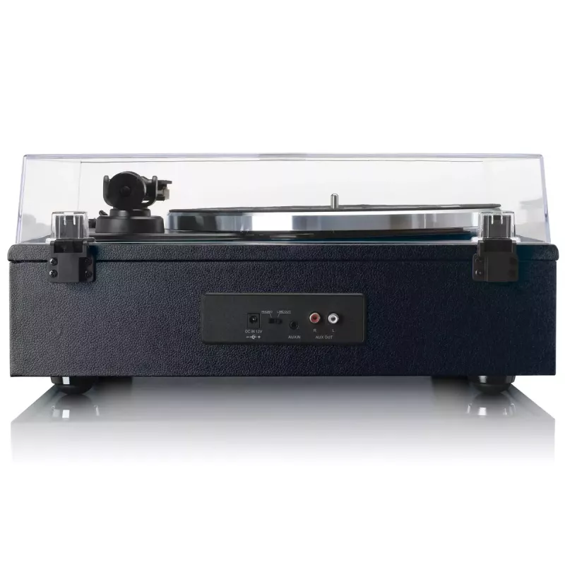 Lenco LS-430BK hihnavetoinen levysoitin, 4 sisäänrakennettua kaiutinta, Bluetooth, 40 W, 33/45 rpm, musta