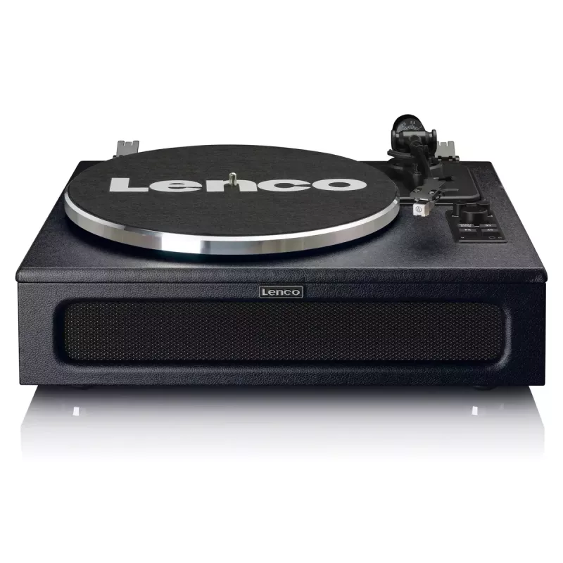 Lenco LS-430BK hihnavetoinen levysoitin, 4 sisäänrakennettua kaiutinta, Bluetooth, 40 W, 33/45 rpm, musta
