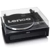 Lenco LS-430BK hihnavetoinen levysoitin, 4 sisäänrakennettua kaiutinta, Bluetooth, 40 W, 33/45 rpm, musta