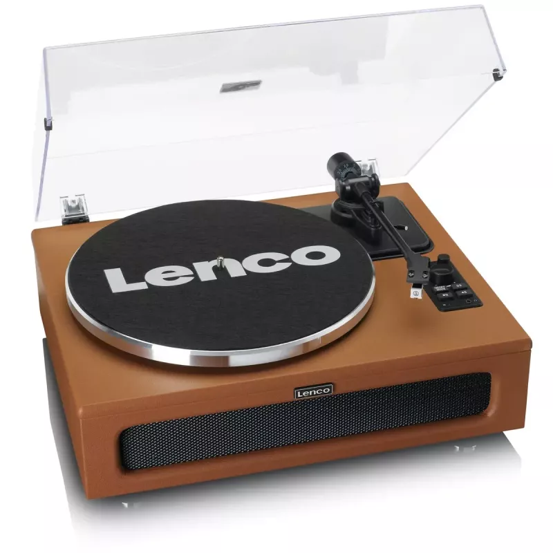 Hihnavetoinen audio-levysoitin Lenco LS-430BN ruskea manuaalinen 3-4 g neulapaino