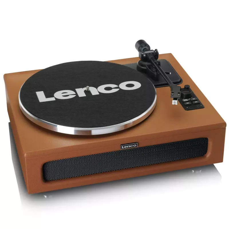 Hihnavetoinen audio-levysoitin Lenco LS-430BN ruskea manuaalinen 3-4 g neulapaino