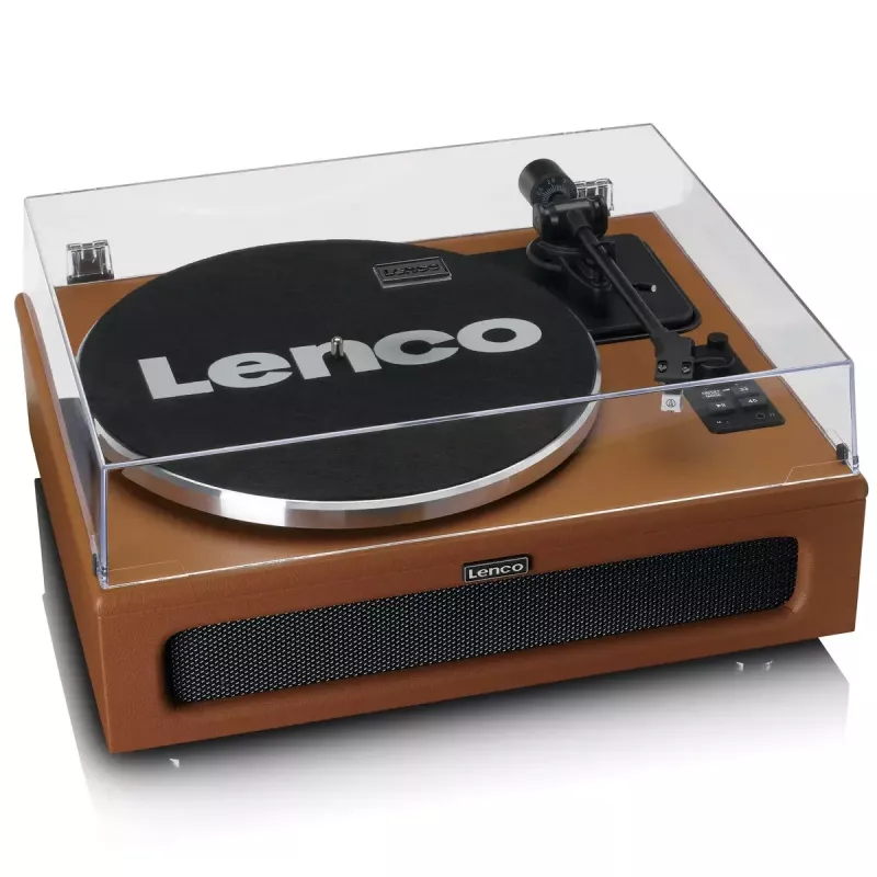 Hihnavetoinen audio-levysoitin Lenco LS-430BN ruskea manuaalinen 3-4 g neulapaino