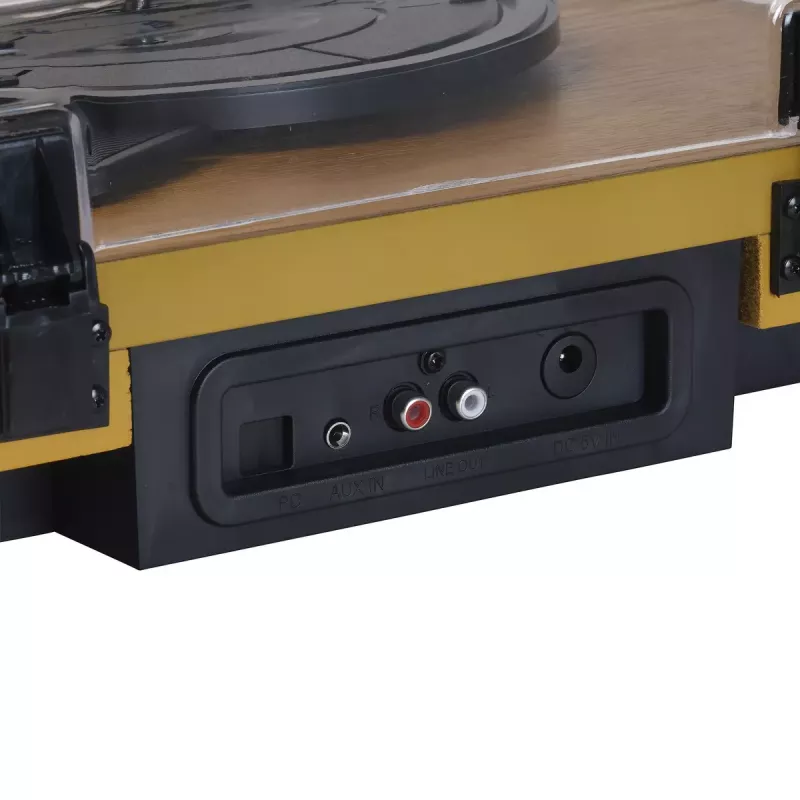 Denver VPL-230LW musta puu puoliautomaattinen levysoitin 2W RMS
