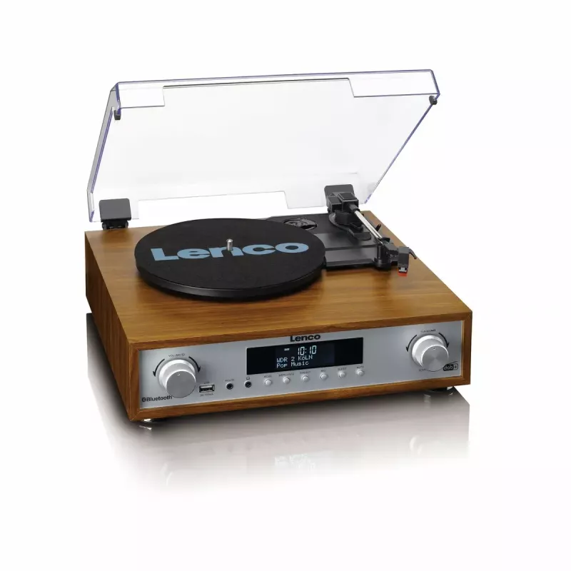 Hihnavetoinen audio-levysoitin Lenco MC-160WD