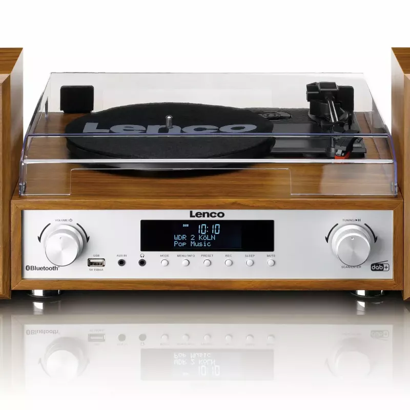 Hihnavetoinen audio-levysoitin Lenco MC-160WD