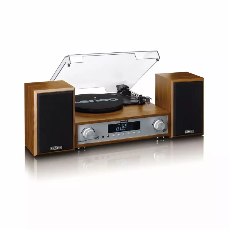 Hihnavetoinen audio-levysoitin Lenco MC-160WD