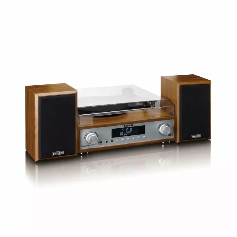 Hihnavetoinen audio-levysoitin Lenco MC-160WD