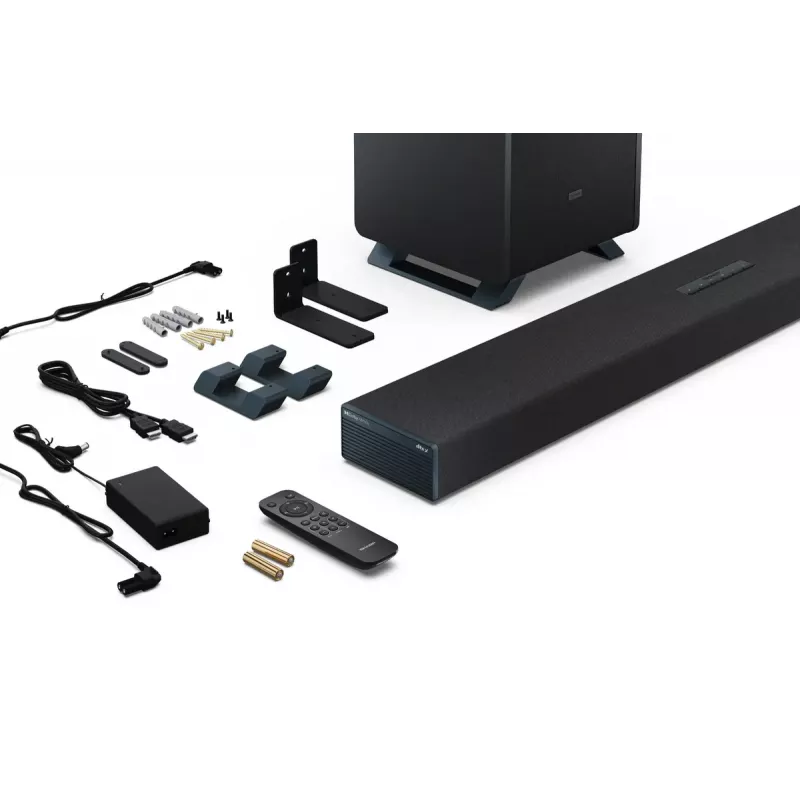 Sharp HT-SBW53121(BK) 3.1.2-kanavainen soundbar langattomalla subwooferilla, musta