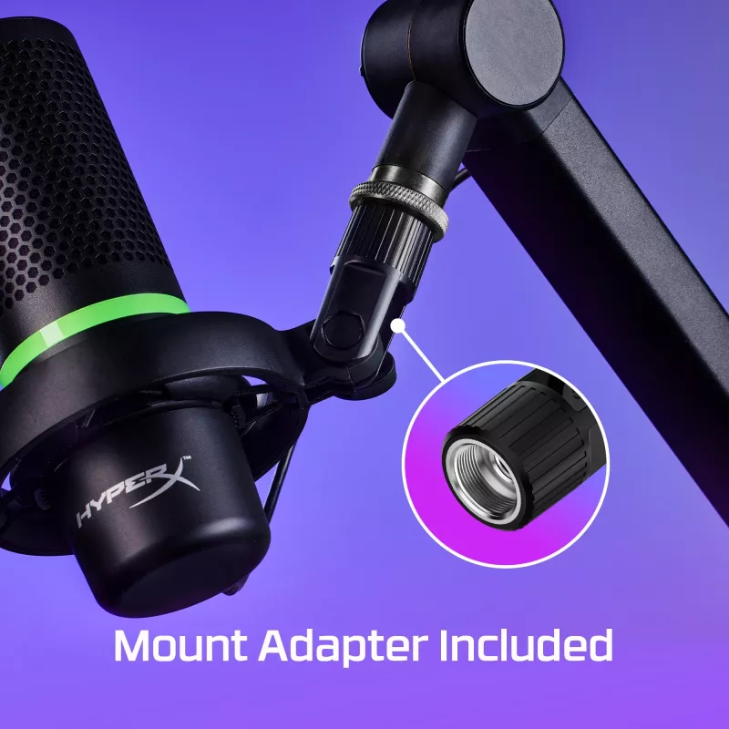 HyperX DuoCast - USB-mikrofoni (musta) - RGB-valaistus