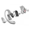 SHOKZ OpenFit 2+ kuulokkeet langaton korvakoukku, in-ear puhelut/musiikki Bluetooth harmaa