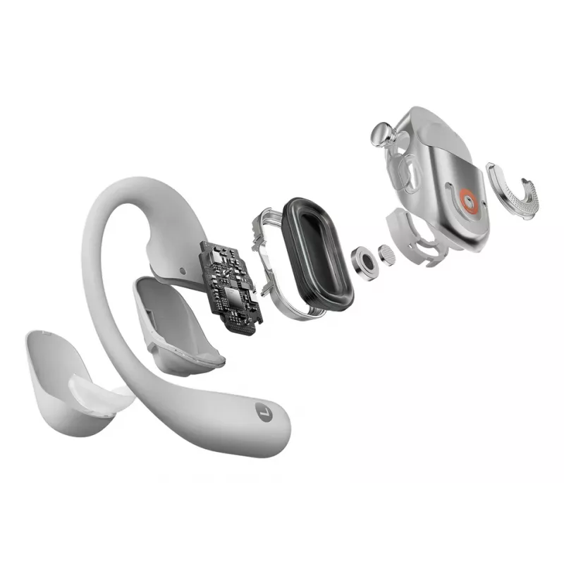 SHOKZ OpenFit 2+ kuulokkeet langaton korvakoukku, in-ear puhelut/musiikki Bluetooth harmaa