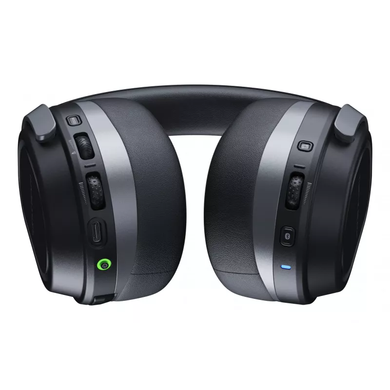 Turtle Beach Stealth 700 musta langaton PC-gaming-headset jopa 80 tunnin akunkestolla, Bluetoothilla, kahdella lähettimellä ja 60 mm:n kaiuttimilla PC:lle, PS5:lle, PS4:lle ja mobiililaitteille
