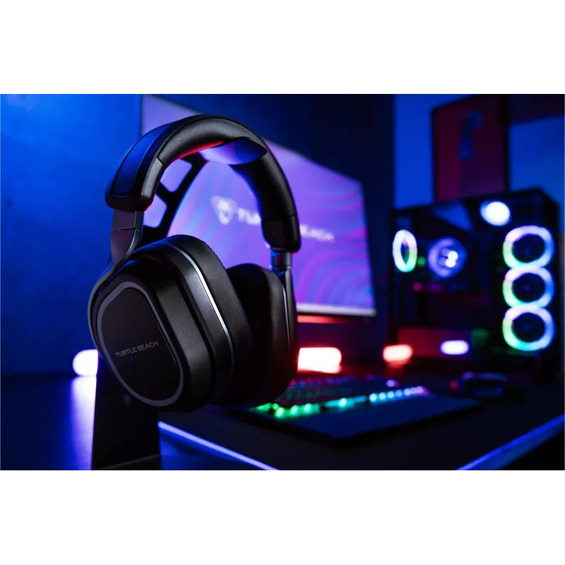 Turtle Beach Stealth 700 musta langaton PC-gaming-headset jopa 80 tunnin akunkestolla, Bluetoothilla, kahdella lähettimellä ja 60 mm:n kaiuttimilla PC:lle, PS5:lle, PS4:lle ja mobiililaitteille