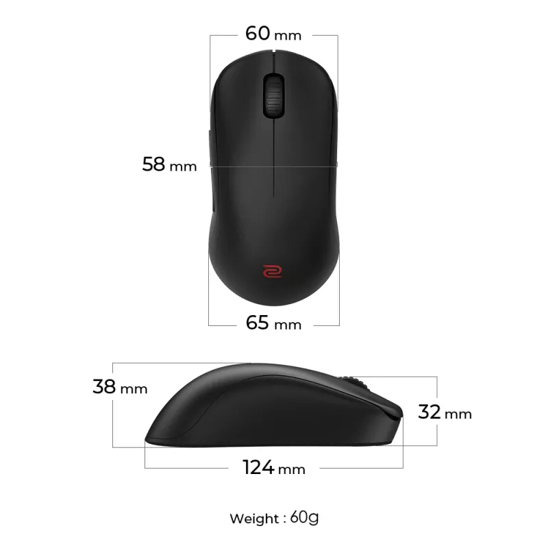 ZOWIE U2 pelihiiri molempikätinen RF langaton optinen 3200 DPI