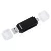 Hama Basic USB 2.0 OTG -kortinlukija, SD/microSD, musta