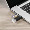 Hama Basic USB 2.0 OTG -kortinlukija, SD/microSD, musta