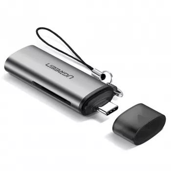 Ugreen 50704 kortinlukija USB 3.2 Gen 1 (3.1 Gen 1) Type-C harmaa