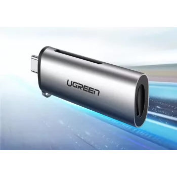 Ugreen 50704 kortinlukija USB 3.2 Gen 1 (3.1 Gen 1) Type-C harmaa