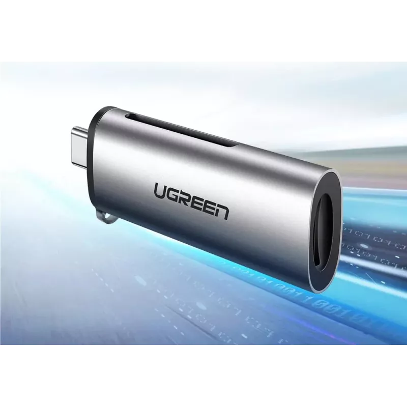 Ugreen 50704 kortinlukija USB 3.2 Gen 1 (3.1 Gen 1) Type-C harmaa