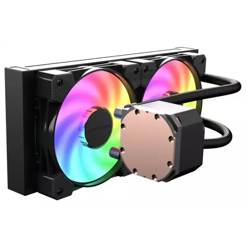 All-in-One-nestekkühler LC-Power LC-CC-240-B-ARGB 12 cm musta