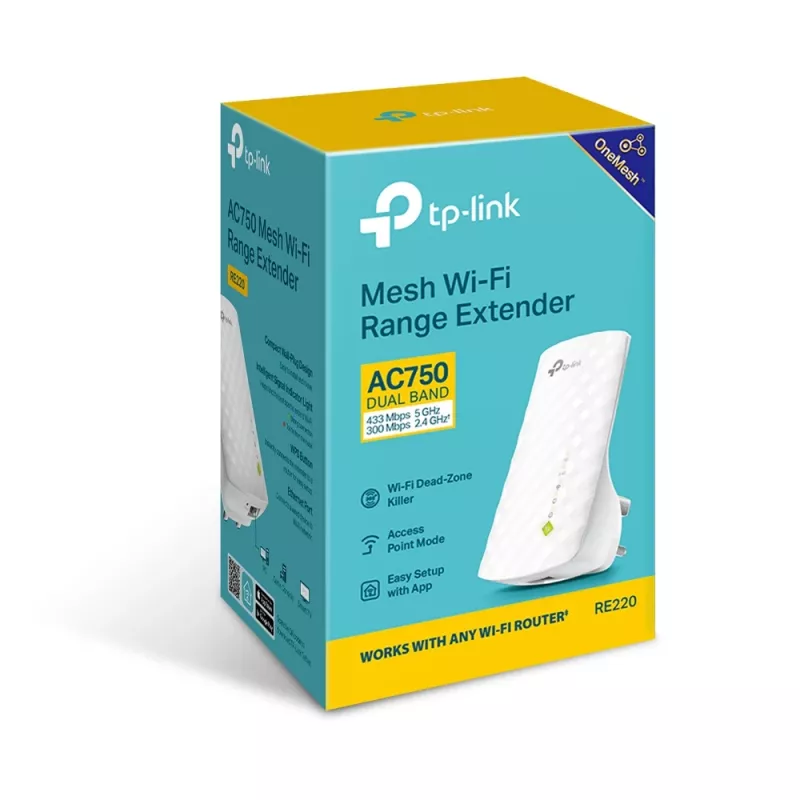 Verkkotoistin TP-Link AC750 Wi-Fi Range Extender