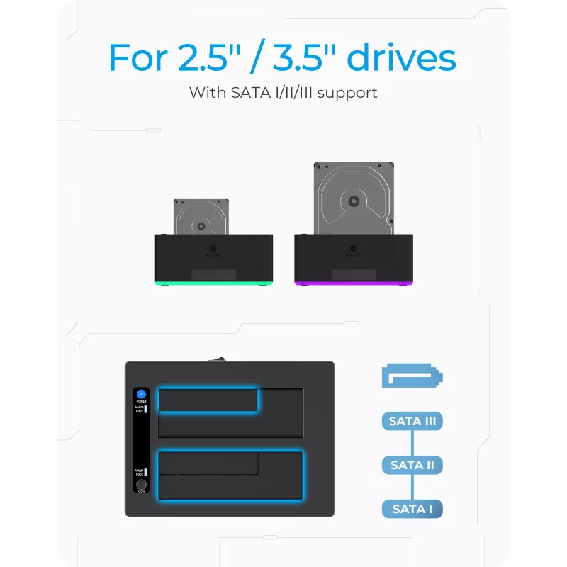 ICY BOX IB-127CL-U3 USB 3.2 Gen 1 (3.1 Gen 1) Type-B musta