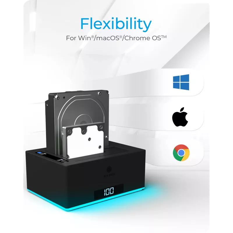 ICY BOX IB-127CL-U3 USB 3.2 Gen 1 (3.1 Gen 1) Type-B musta