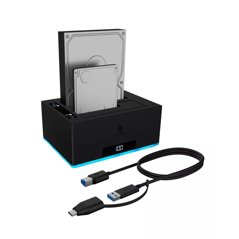 ICY BOX IB-127CL-U3 USB 3.2 Gen 1 (3.1 Gen 1) Type-B musta