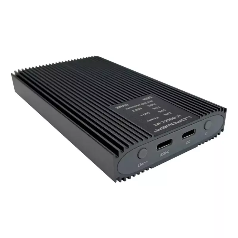 LC-Power LC-DOCK-C-M2 USB 3.2 -telakointiasema M.2 NVMe- ja SATA-SSD-levyille