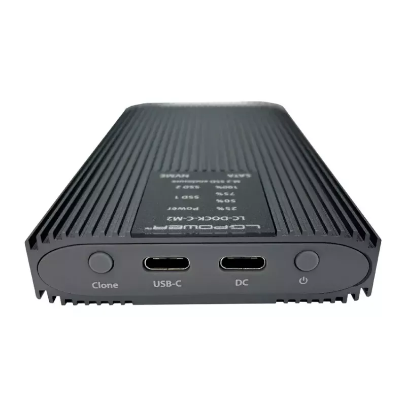 LC-Power LC-DOCK-C-M2 USB 3.2 -telakointiasema M.2 NVMe- ja SATA-SSD-levyille