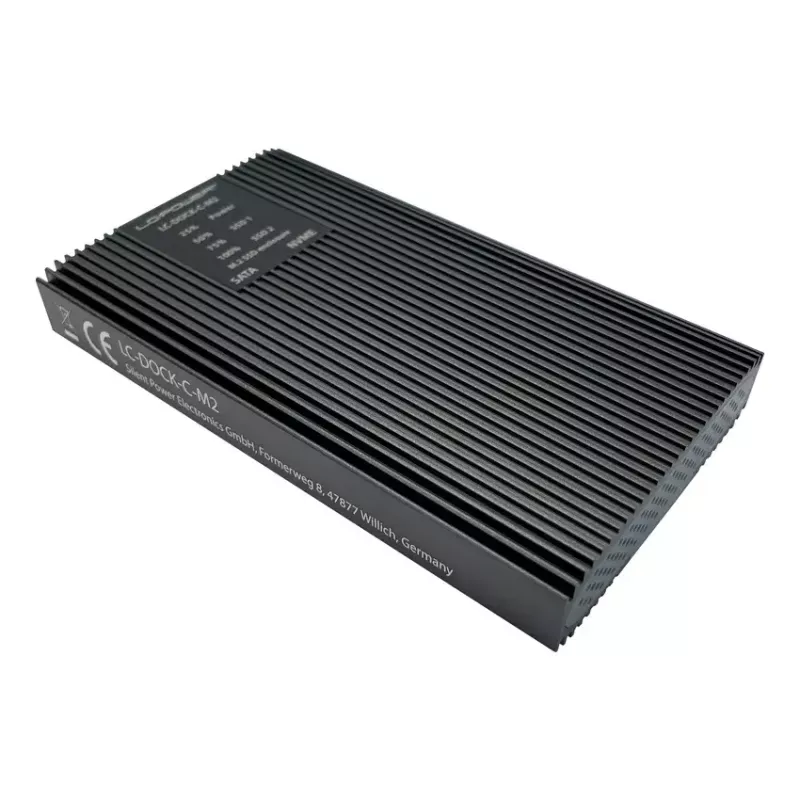 LC-Power LC-DOCK-C-M2 USB 3.2 -telakointiasema M.2 NVMe- ja SATA-SSD-levyille