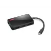 Kannettavan telakka Lenovo GX91M73945 johdollinen USB 3.2 Gen 1 Type-C musta 4K Ultra HD