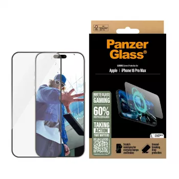 PanzerGlass ® Gaming-näytönsuojus iPhone 16 Pro Max | Ultra-Wide Fit