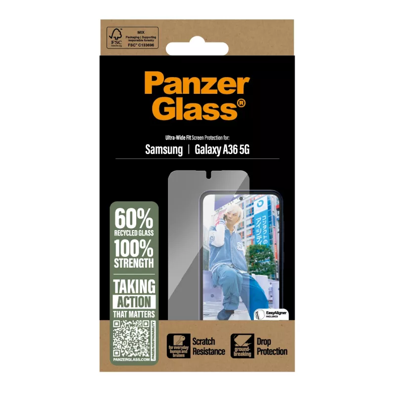 PanzerGlass ® näytönsuojakalvo Samsung Galaxy A36 5G | Ultra-Wide Fit
