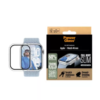 PanzerGlass ® kotelo Full Body ohut läpinäkyvä Apple Watch Series 11 | 10 | 46mm