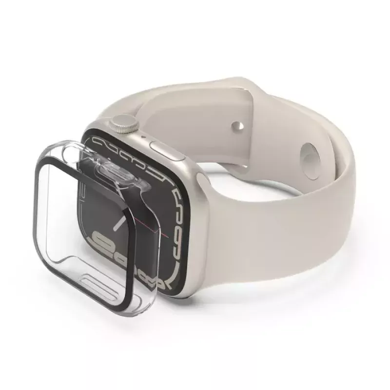 Belkin ScreenForce TemperedCurve 2-in-1 näytönsuoja Apple Watch 4-9/SE 44/45 mm, kirkas