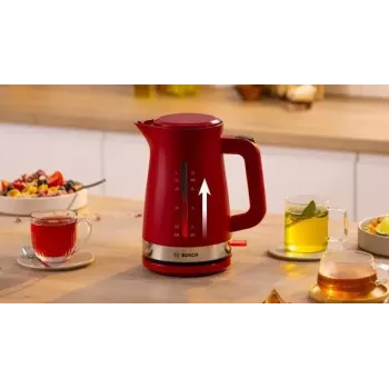 Bosch TWK4M224 sähköinen vedenkeitin 1,7 L 2400 W punainen