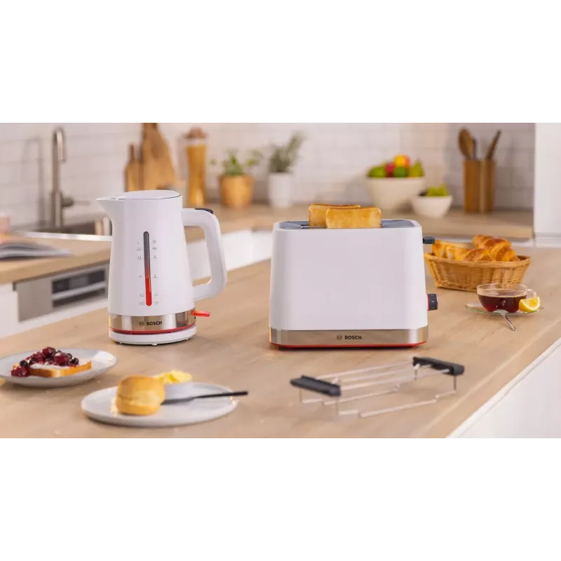 Bosch TWK4M221 sähköinen vedenkeitin 1,7 L 2400 W valkoinen