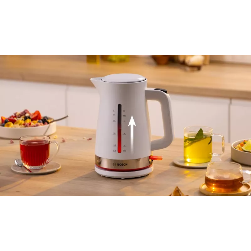 Bosch TWK4M221 sähköinen vedenkeitin 1,7 L 2400 W valkoinen