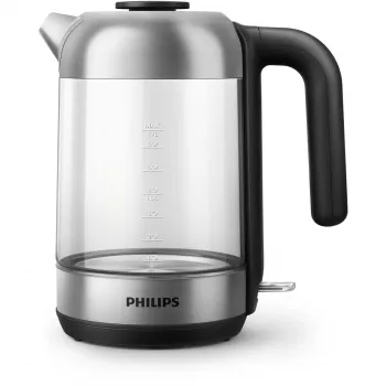 Philips 5000 series Series 5000 HD9339/80 lasivedenkeitin, 1,7 L, 2200 W, lasi, ruostumaton teräs, vedenmäärän ilmaisin, johdoton