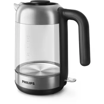 Philips 5000 series Series 5000 HD9339/80 lasivedenkeitin, 1,7 L, 2200 W, lasi, ruostumaton teräs, vedenmäärän ilmaisin, johdoton